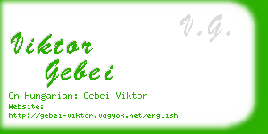 viktor gebei business card